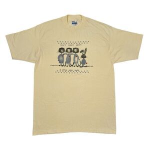 Vintage 1987 Dont Worry About A Little Gray Hare T Shirt XL Hanes Fifty Fifty 80